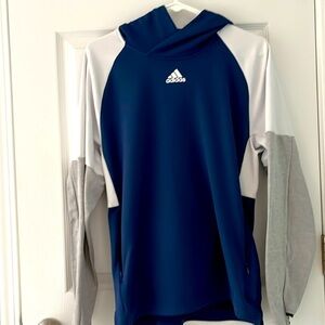 Adidas men's blue long sleeve hoodie. Size small.